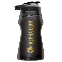 Sports Shaker Black & Gold 64oz - Alpha Lion