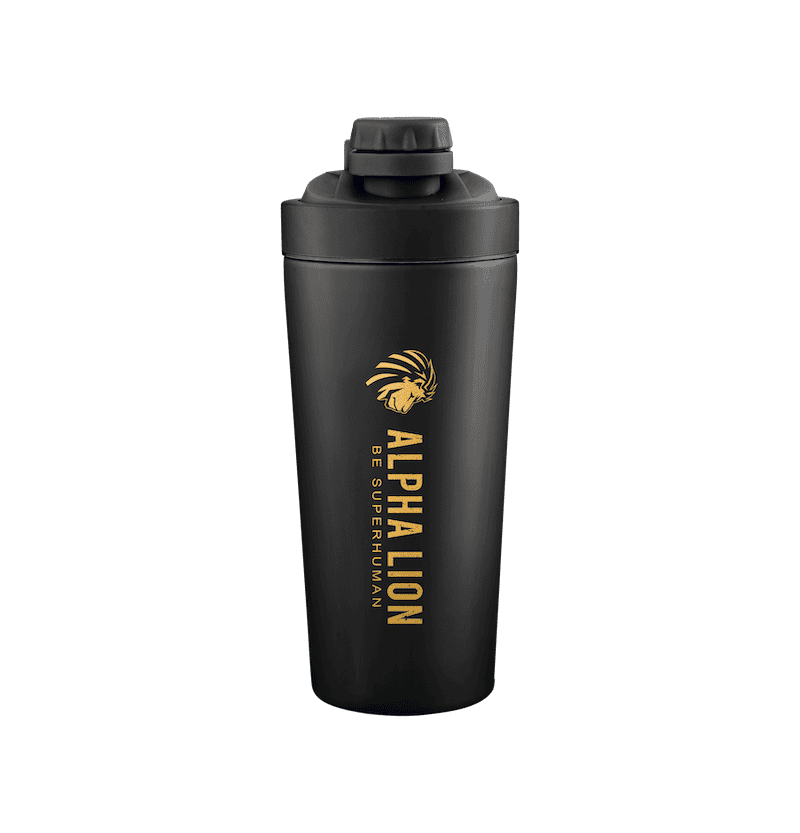 Limited Edition - Stainless Steel Shaker: Black & Gold - 1 Alphalion