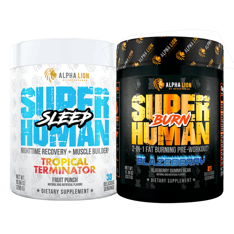 SUPERHUMAN FAT LOSS STACK - SuperHuman Burn + SuperHuman Sleep - 1 Alphalion