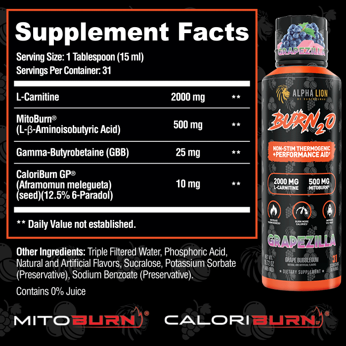 BURN2O -Thermogenic and Performance Aid, Burn more calories without extra work. Alpha Lion BURN2O -Thermogenic and Performance Aid, Burn more calories without extra work. Alpha Lion