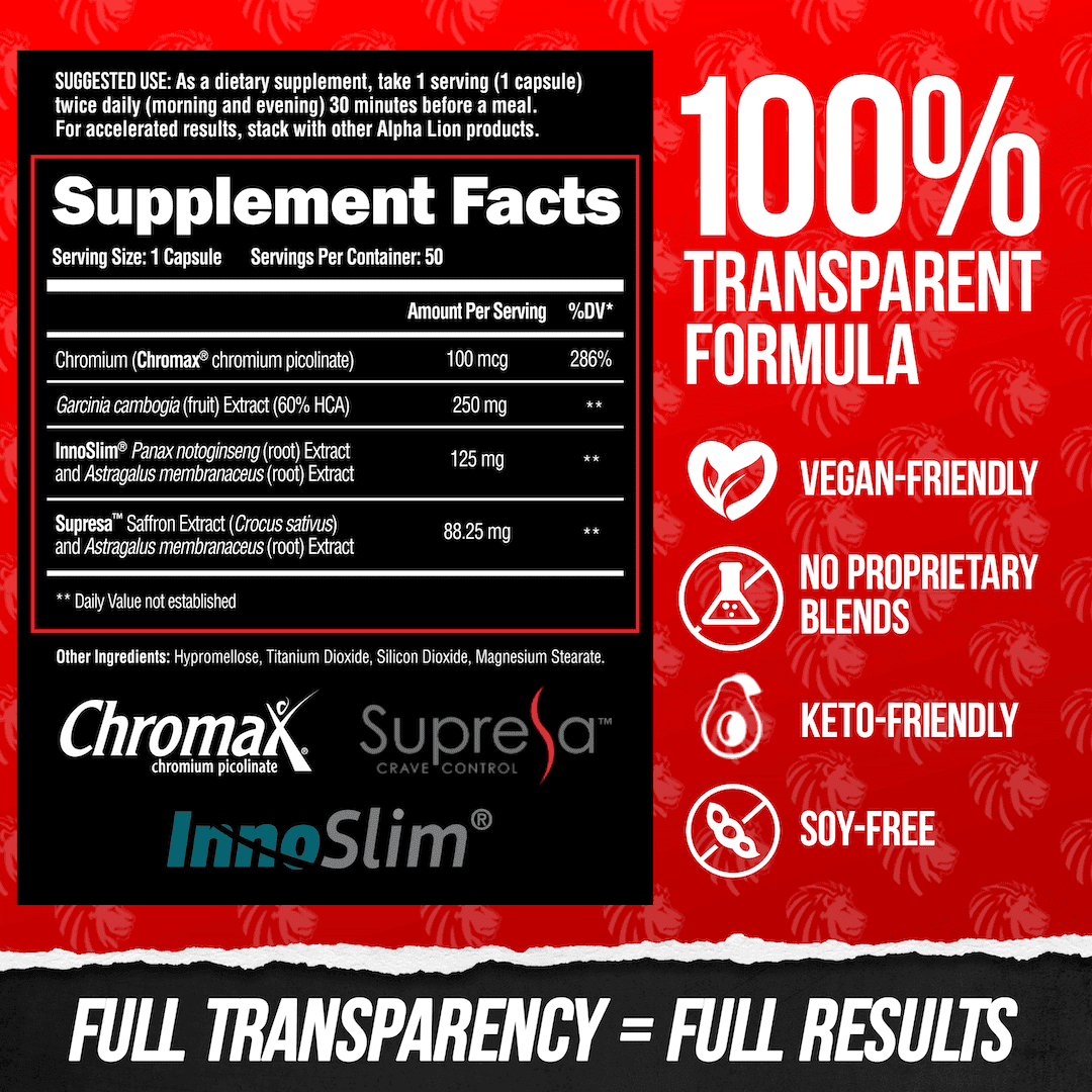 CRAVINGS KILLER - Appetite & Cravings Suppressant † - 10 Alphalion