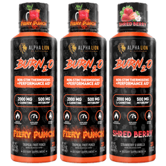 BURN2O CAD.. 3x Pack Shred Berry / Fiery Punch / Fiery Punch - Alpha Lion