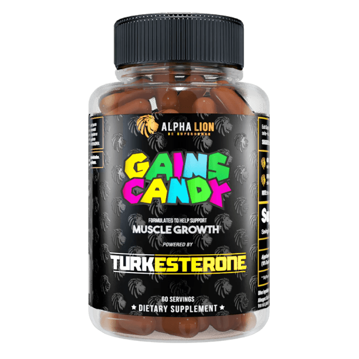 GAINS CANDY™ TURKESTERONE®  - More Muscle Strength and Size† - Alpha Lion