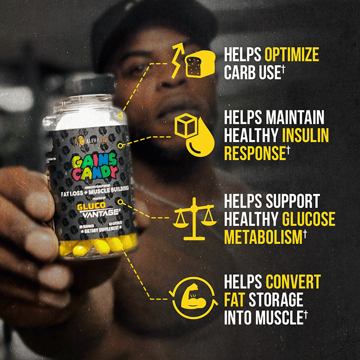 GAINS CANDY™ GLUCOVANTAGE®  - Insulin Mimicker For Fat Loss & Muscle Building - 8 Alphalion