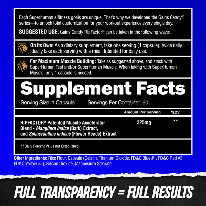 GAINS CANDY™ RIPFACTOR®  - Increase Muscle Strength & Size RP 2