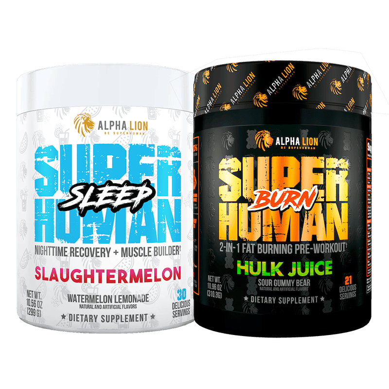 SUPERHUMAN FAT LOSS STACK - SuperHuman Burn + SuperHuman Sleep - 7 Alphalion