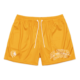 Legacy Mesh Shorts | "Varsity" XS / Gold - Alpha Lion