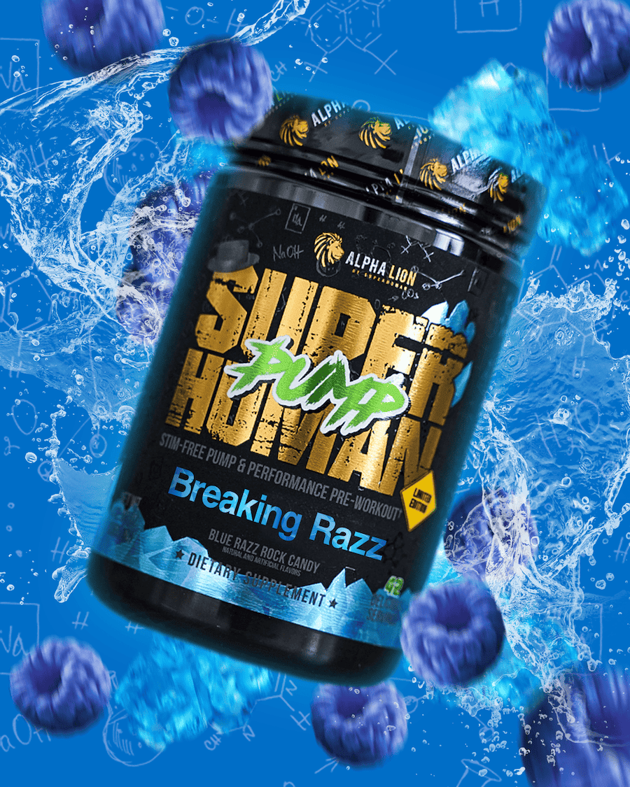 SUPERHUMAN PUMP - Stim Free Pre Workout - 10 Alphalion