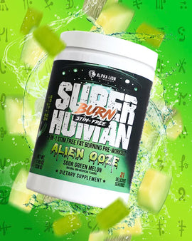 Superhuman Burn Non Stim Limited Edition Alien Ooze ALIEN OOZE (Sour Green Melon) - Alpha Lion