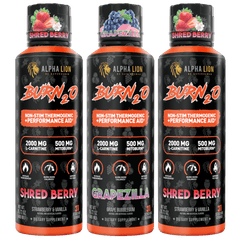 BURN2O 3x Pack Shred Berry / Shred Berry / Grapezilla - Alpha Lion