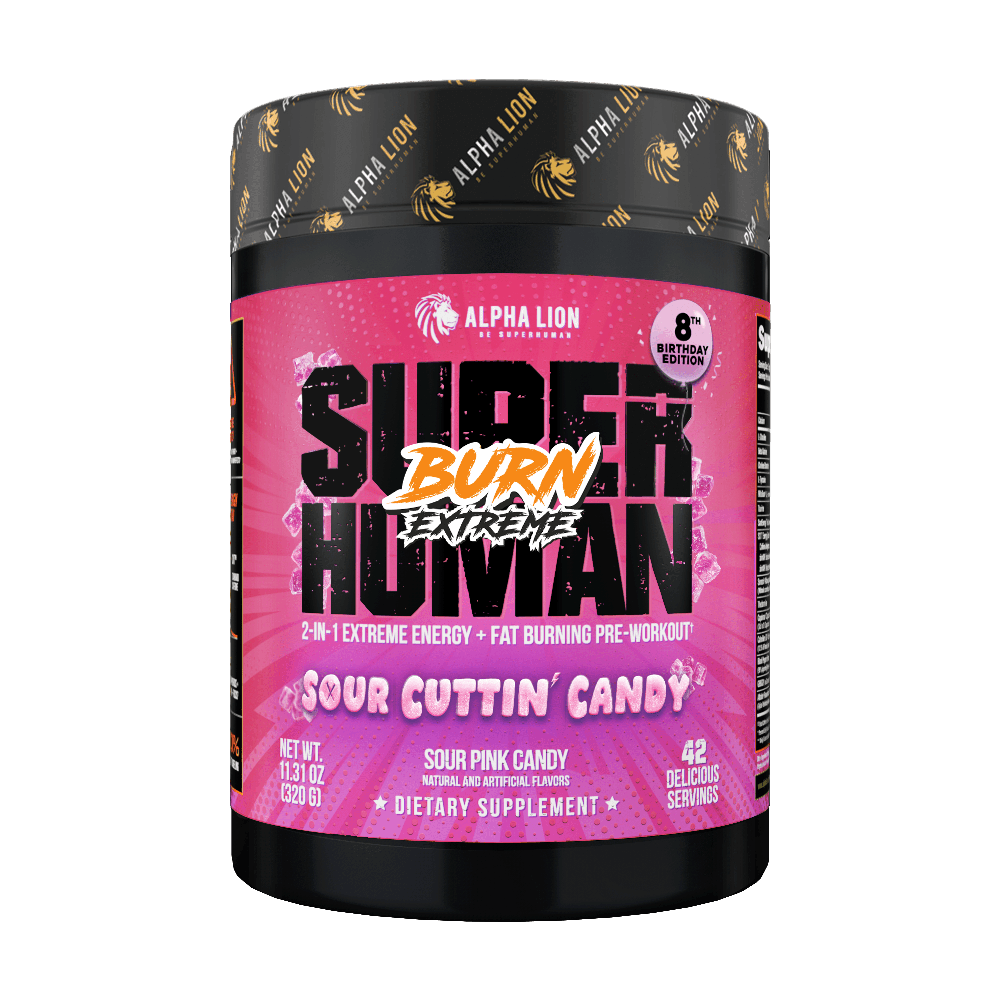 SUPERHUMAN BURN EXTREME- SOUR CUTTIN' CANDY
