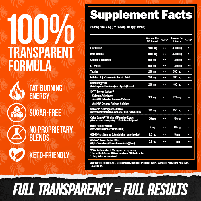 SUPERHUMAN® BURN SAMPLE - 2 in 1 Fat Burning Pre-Workout† 8