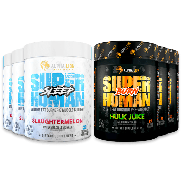SUPERHUMAN FAT LOSS STACK - SuperHuman Burn + SuperHuman Sleep - 5 Alphalion