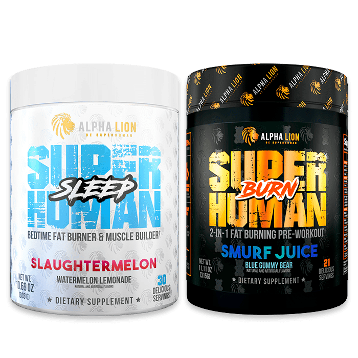 SUPERHUMAN FAT LOSS STACK - SuperHuman Burn + SuperHuman Sleep - 1 Alphalion