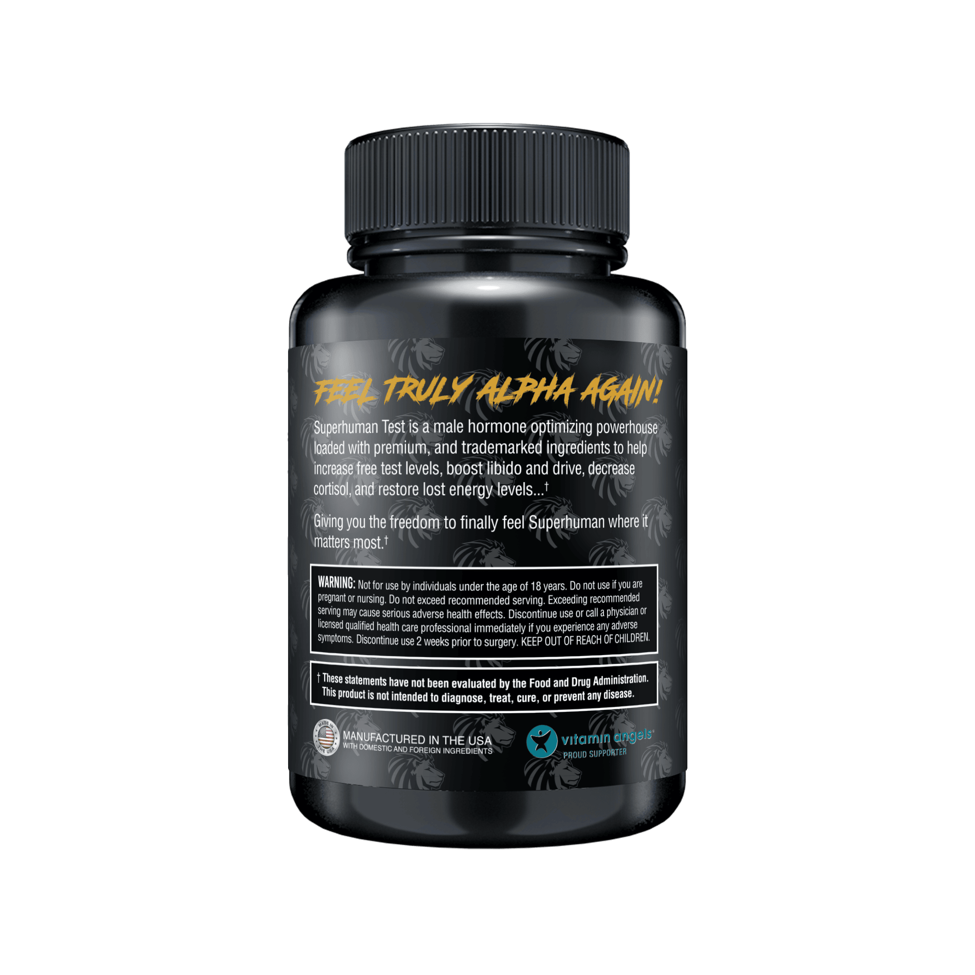 SUPERHUMAN® TEST - Natural Male Hormone Optimization - 3 Alphalion