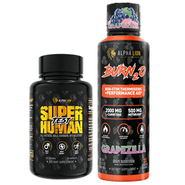 SuperHuman Shred Stack (For Him) new tmp test Grapezilla (Grape Bubblegum) / Leg Day Limeade (Sour Lime Popsicle) - Alpha Lion