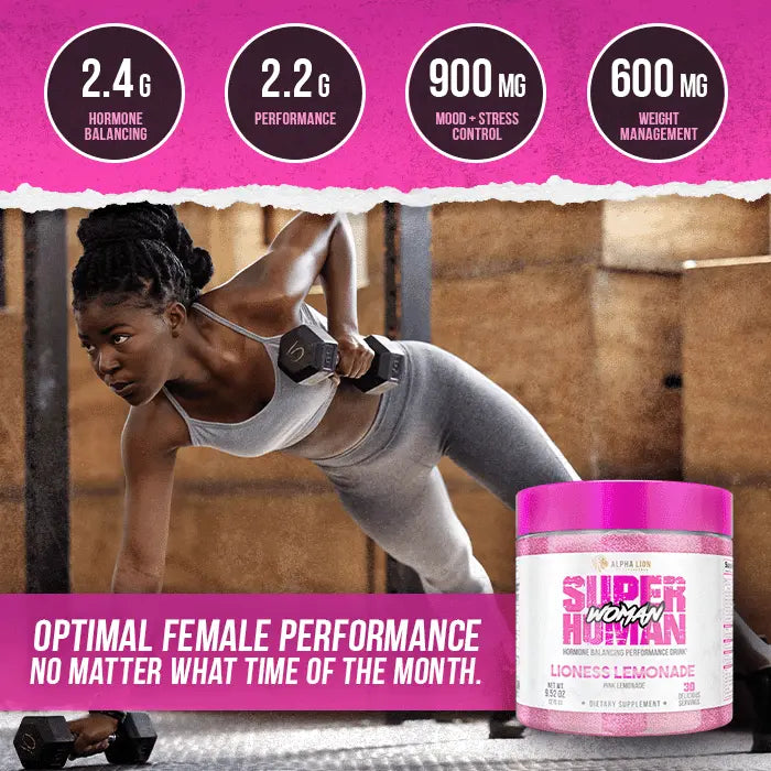 SUPERHUMAN® WOMAN - Hormone Balancing Performance Drink - 4 Alphalion