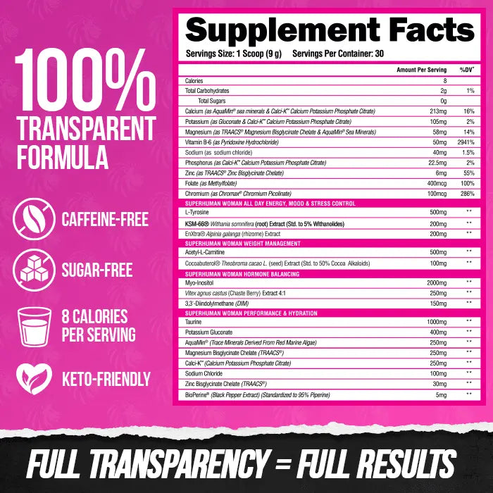 SUPERHUMAN® WOMAN - Hormone Balancing Performance Drink - 3 Alphalion