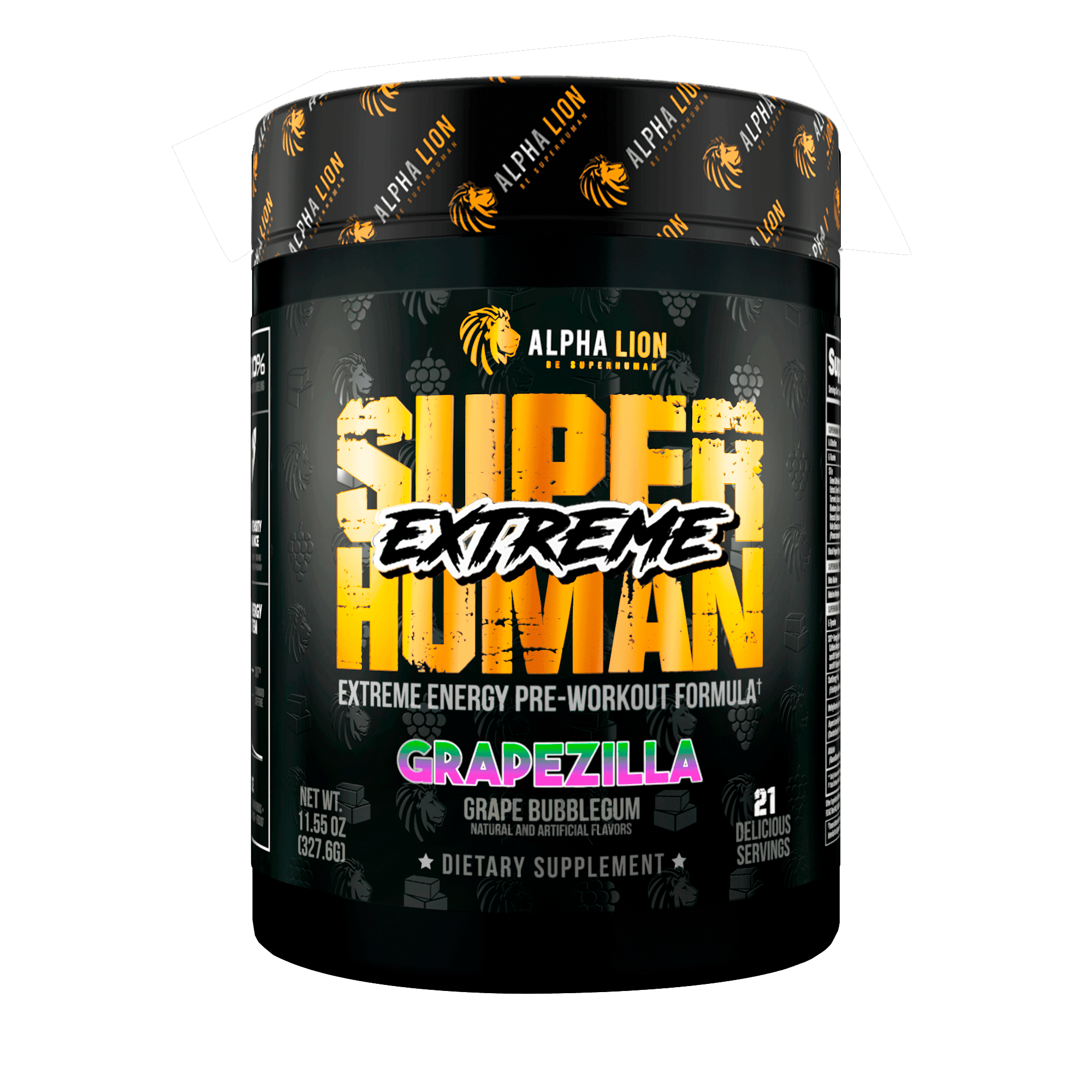 SUPERHUMAN® EXTREME - Extreme Energy Pre-Workout Formula - 17 Alphalion
