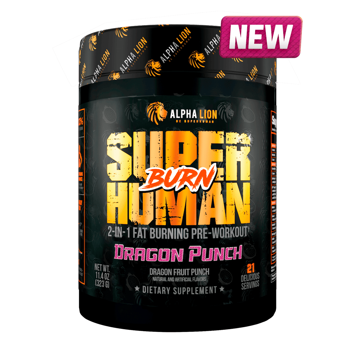 SUPERHUMAN® BURN - 2 in 1 Fat Burning Pre-Workout† - Alpha Lion