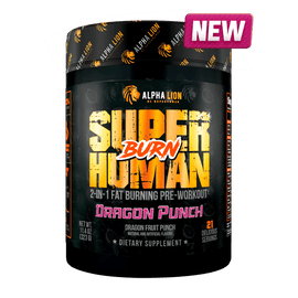 SUPERHUMAN® BURN - 2 in 1 Fat Burning Pre-Workout† DRAGON PUNCH (Dragon Fruit Punch) - Alpha Lion