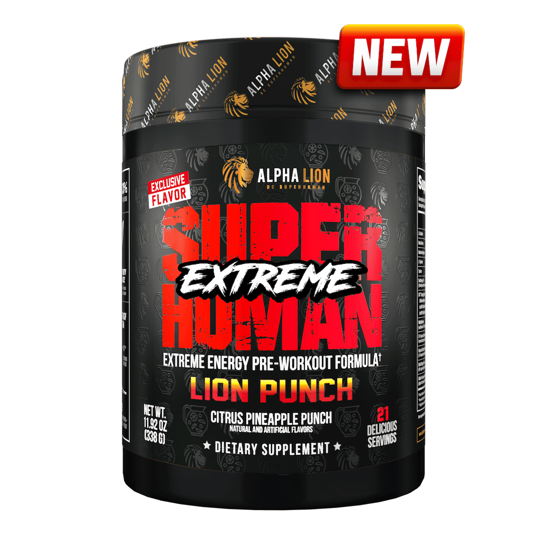 SUPERHUMAN® EXTREME - Extreme Energy Pre-Workout Formula - Alpha Lion
