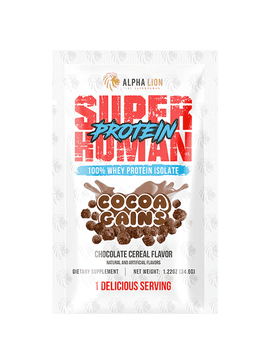 SUPERHUMAN PROTEIN SAMPLE - WHEY PROTEIN ISOLATE COCOA GAINS (Chocolate Cereal Flavor) - Alpha Lion