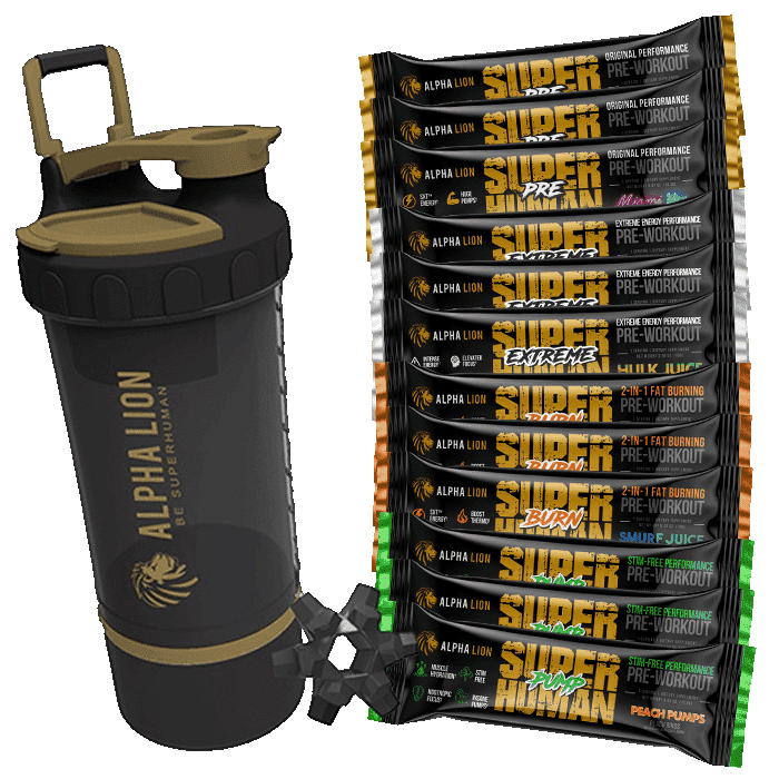 Superhuman Pre-Workout Sample Pack + Shaker 1