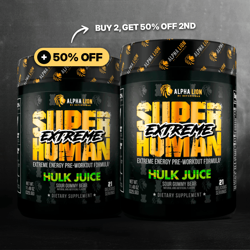 SUPERHUMAN® EXTREME - Extreme Energy Pre-Workout Formula - BOGO Offer Alphalion