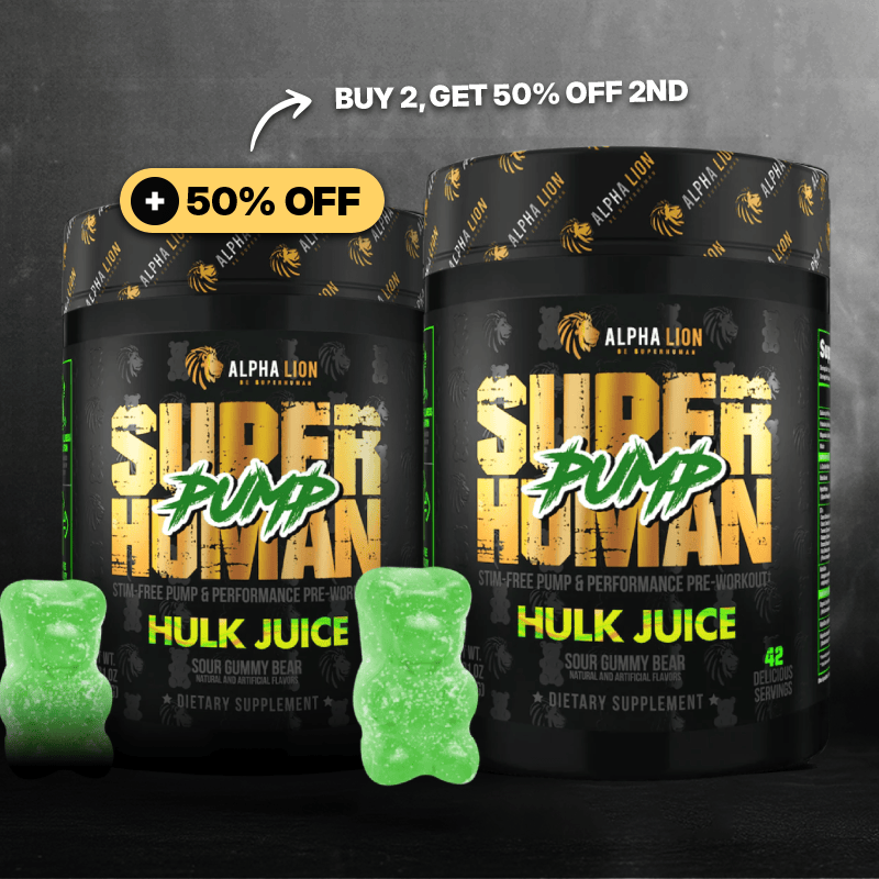 SUPERHUMAN PUMP - Stim Free Pre Workout - BOGO Offer Alphalion