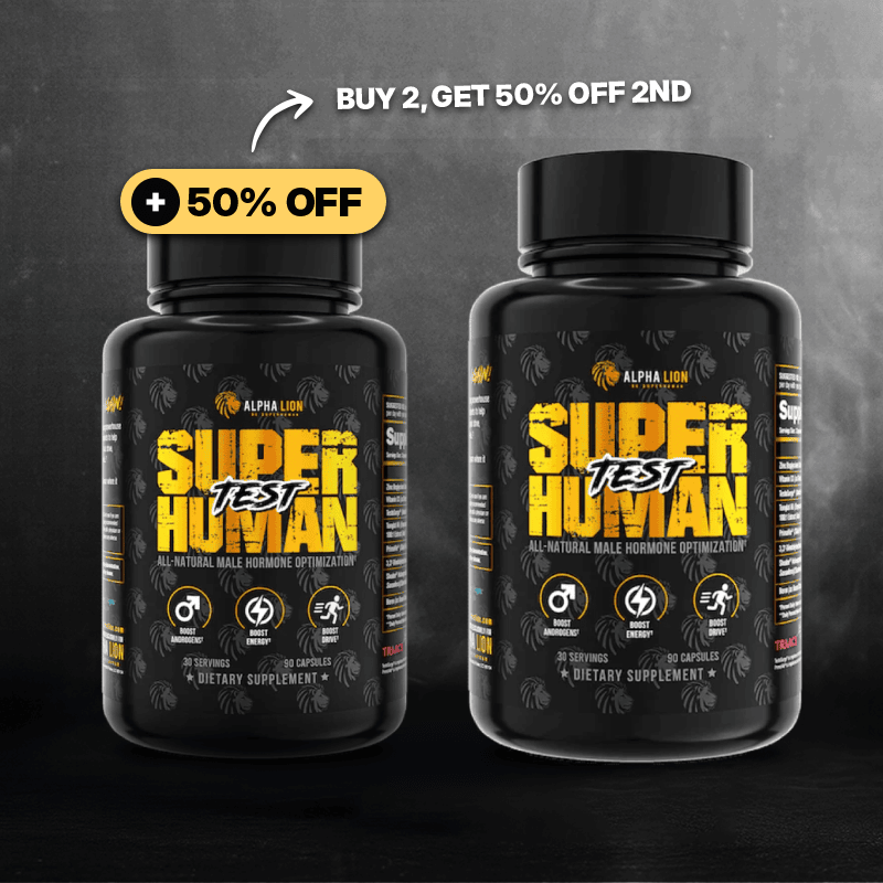 SUPERHUMAN® TEST - Natural Male Hormone Optimization - BOGO Offer Alphalion
