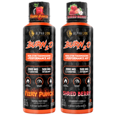 BURN2O 2x Pack Shred Berry / Fiery Punch - Alpha Lion