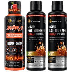 BURN2O 3x Pack Fiery Punch / Caramel Apple / Caramel Apple