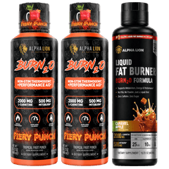 BURN2O 3x Pack Fiery Punch / Fiery Punch / Caramel Apple