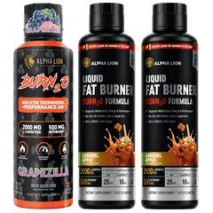 BURN2O 3x Pack Grapezilla / Caramel Apple / Caramel Apple