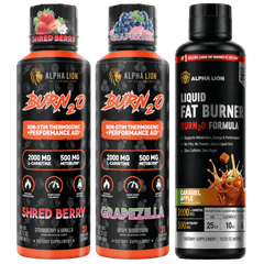 BURN2O 3x Pack Shred Berry / Grapezilla / Caramel Apple