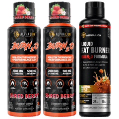 BURN2O 3x Pack Shred Berry / Shred Berry / Caramel Apple