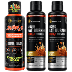BURN2O 3x Pack Sour Gummy Worm / Caramel Apple / Caramel Apple