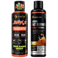 BURN2O 2x Pack Sour Gummy Worm / Caramel Apple