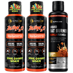 BURN2O 3x Pack Sour Gummy Worm / Sour Gummy Worm / Caramel Apple