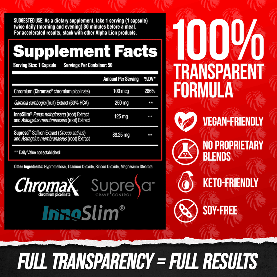 CRAVINGS KILLER - Appetite & Cravings Suppressant † - 3 Alphalion