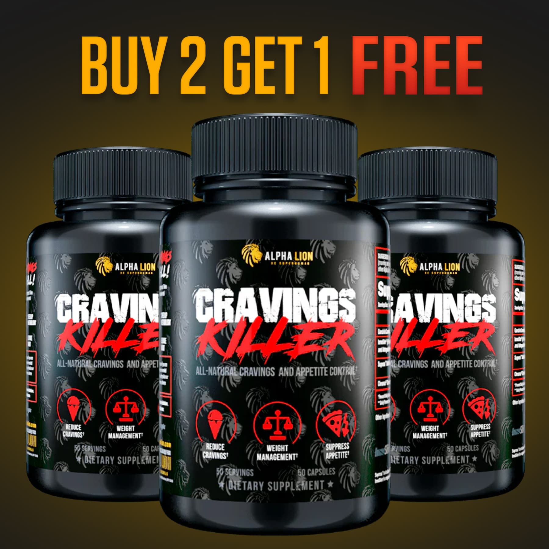 CRAVINGS KILLER - Appetite & Cravings Suppressant † - B2G1 Offer Alphalion