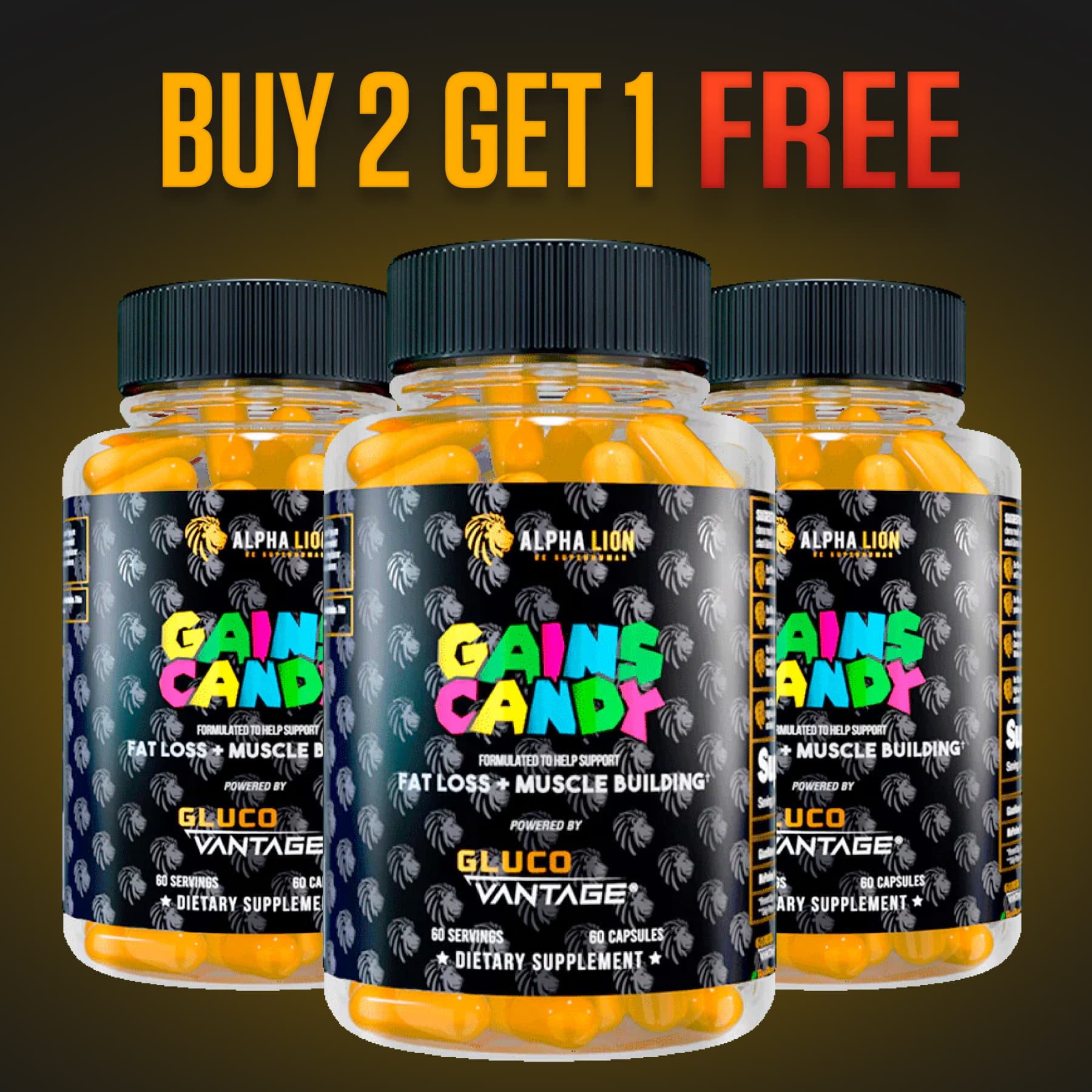 GAINS CANDY™ GLUCOVANTAGE®  - Insulin Mimicker For Fat Loss & Muscle Building - B2G1 Offer Alphalion