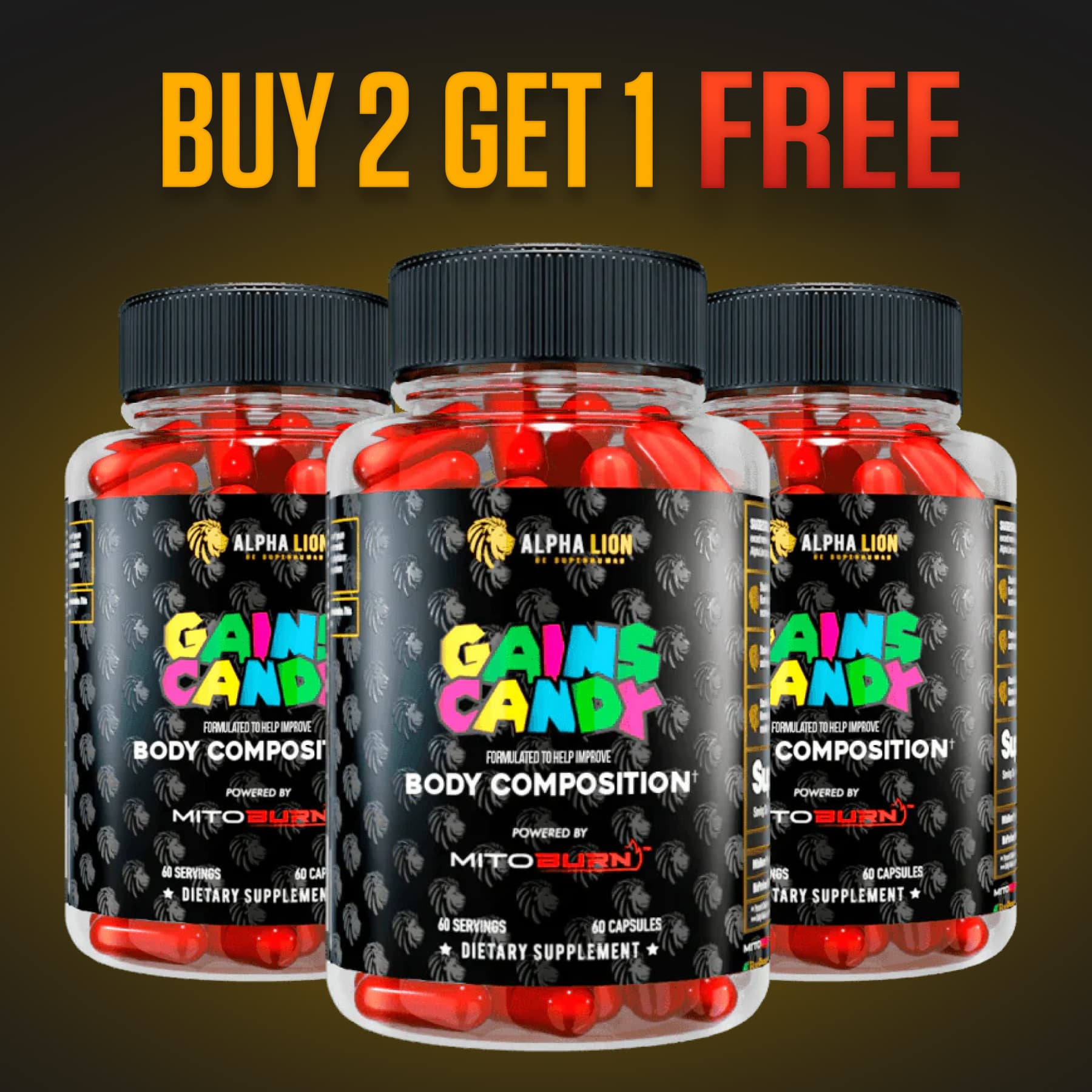 GAINS CANDY™ MITOBURN®  - Calorie Burn Amplifier † - B2G1 Offer Alphalion