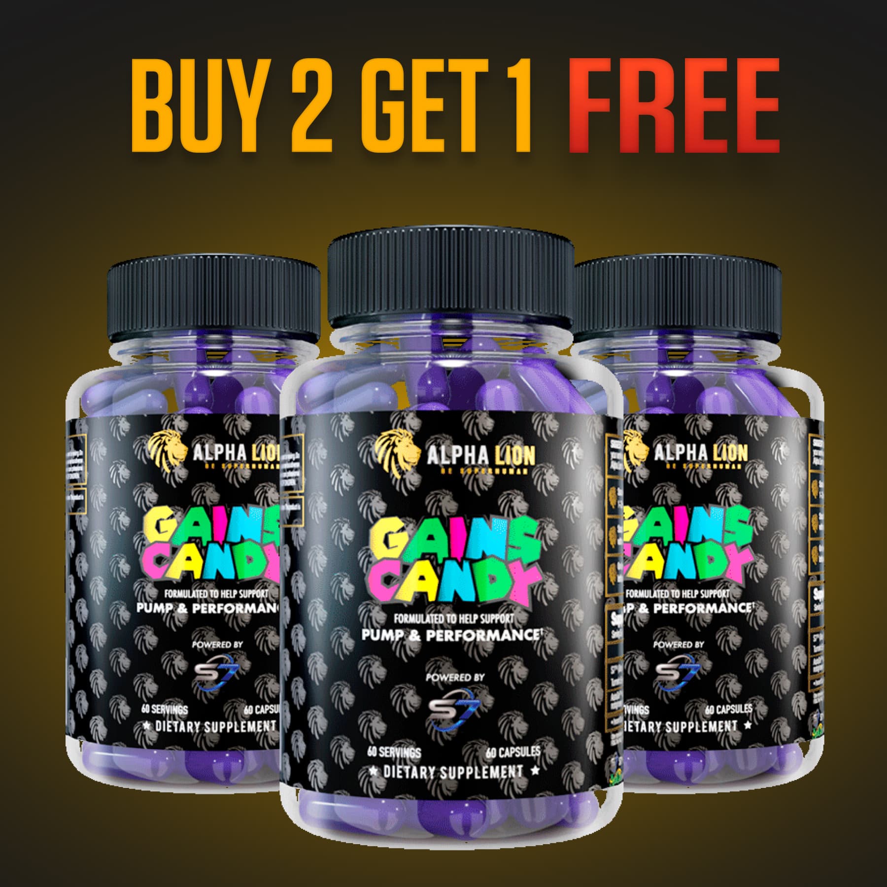 GAINS CANDY™ S7®  - Pump & Performance - B2G1 Offer Alphalion
