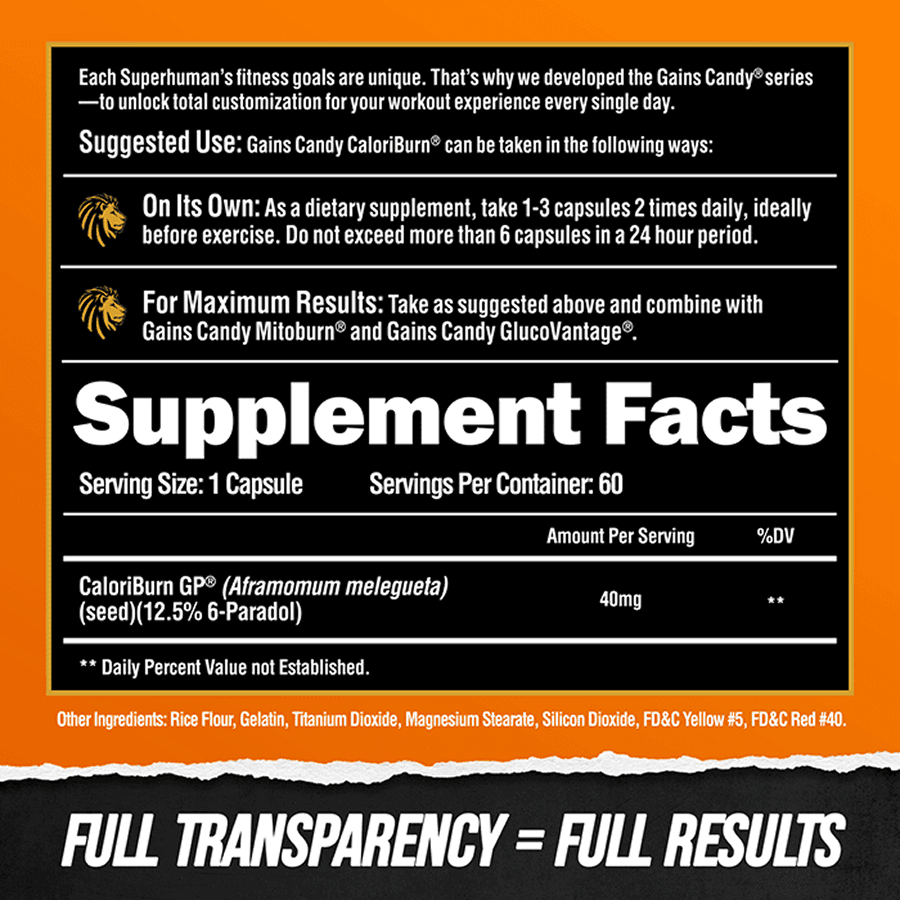GAINS CANDY™ CALORIBURN®  - Burn More Calories† - 3 Alphalion