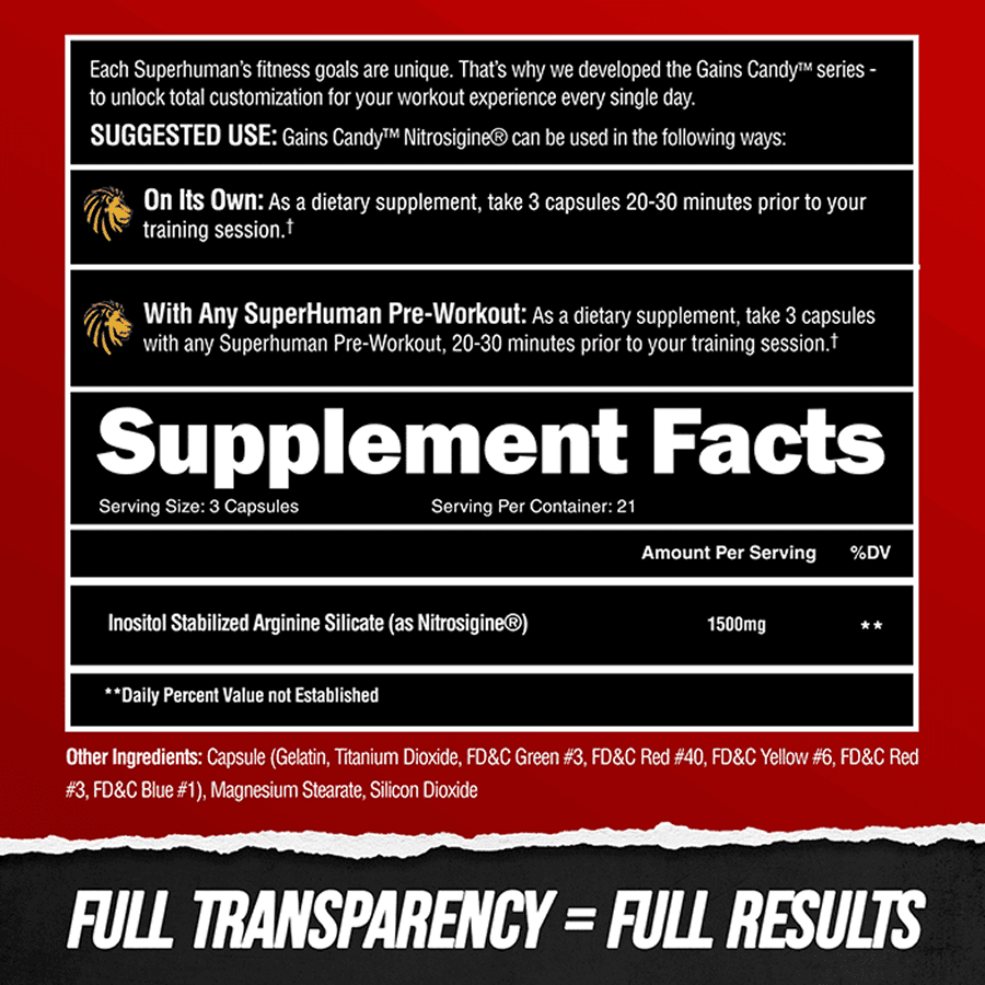 Gains Candy™ Nitrosigine® - 3 Alphalion