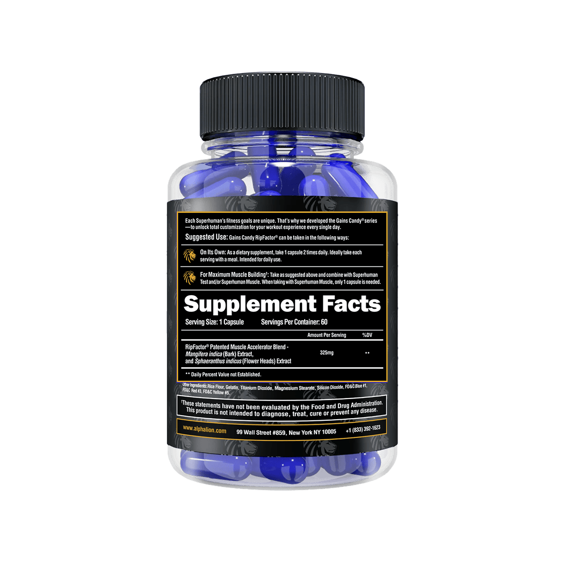 GAINS CANDY™ RIPFACTOR®  - Increase Muscle Strength & Size† - 2 Alphalion