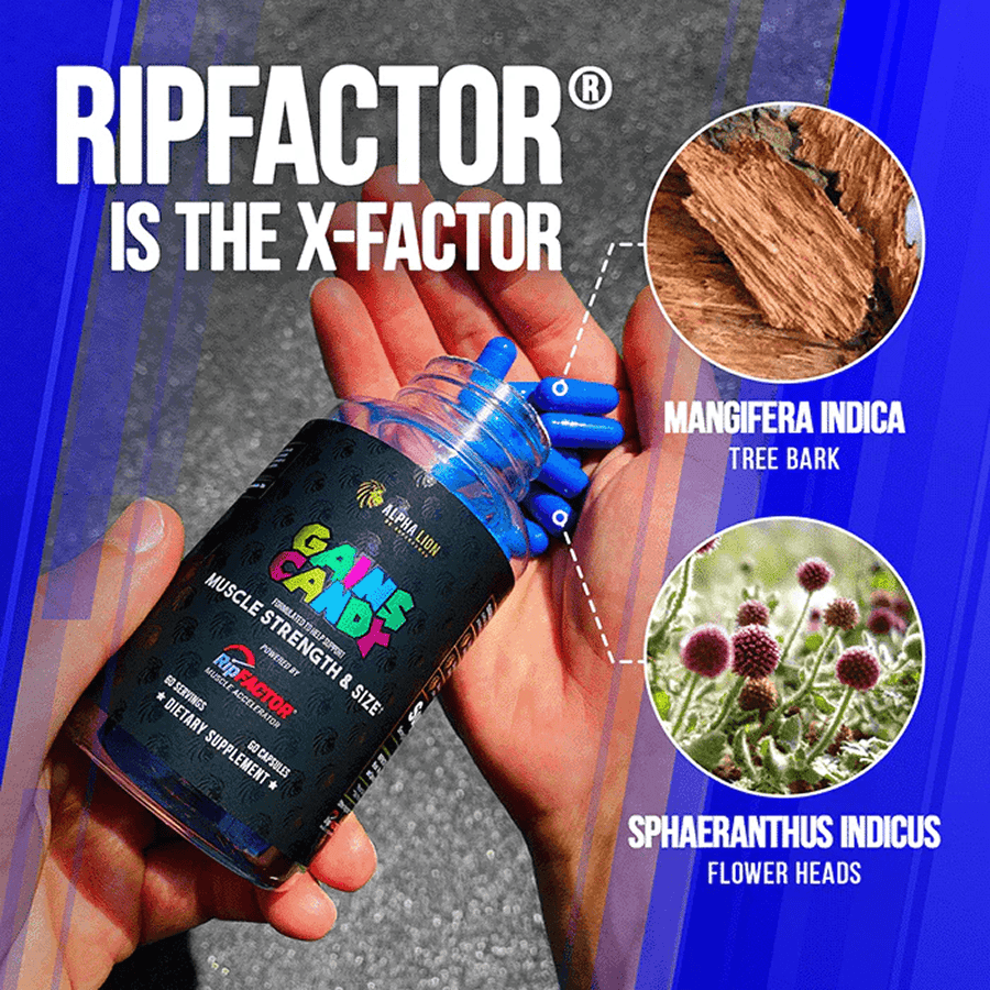 GAINS CANDY™ RIPFACTOR®  - Increase Muscle Strength & Size† - 4 Alphalion