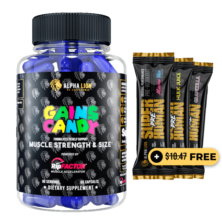 GAINS CANDY™ RIPFACTOR®  - Increase Muscle Strength & Size† - 10 Alphalion